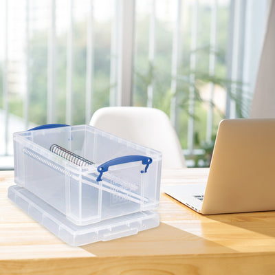 Really Useful Box 9L Storage Container with Snap Lid & Clip Lock Handle (2 Pack) - VMInnovations