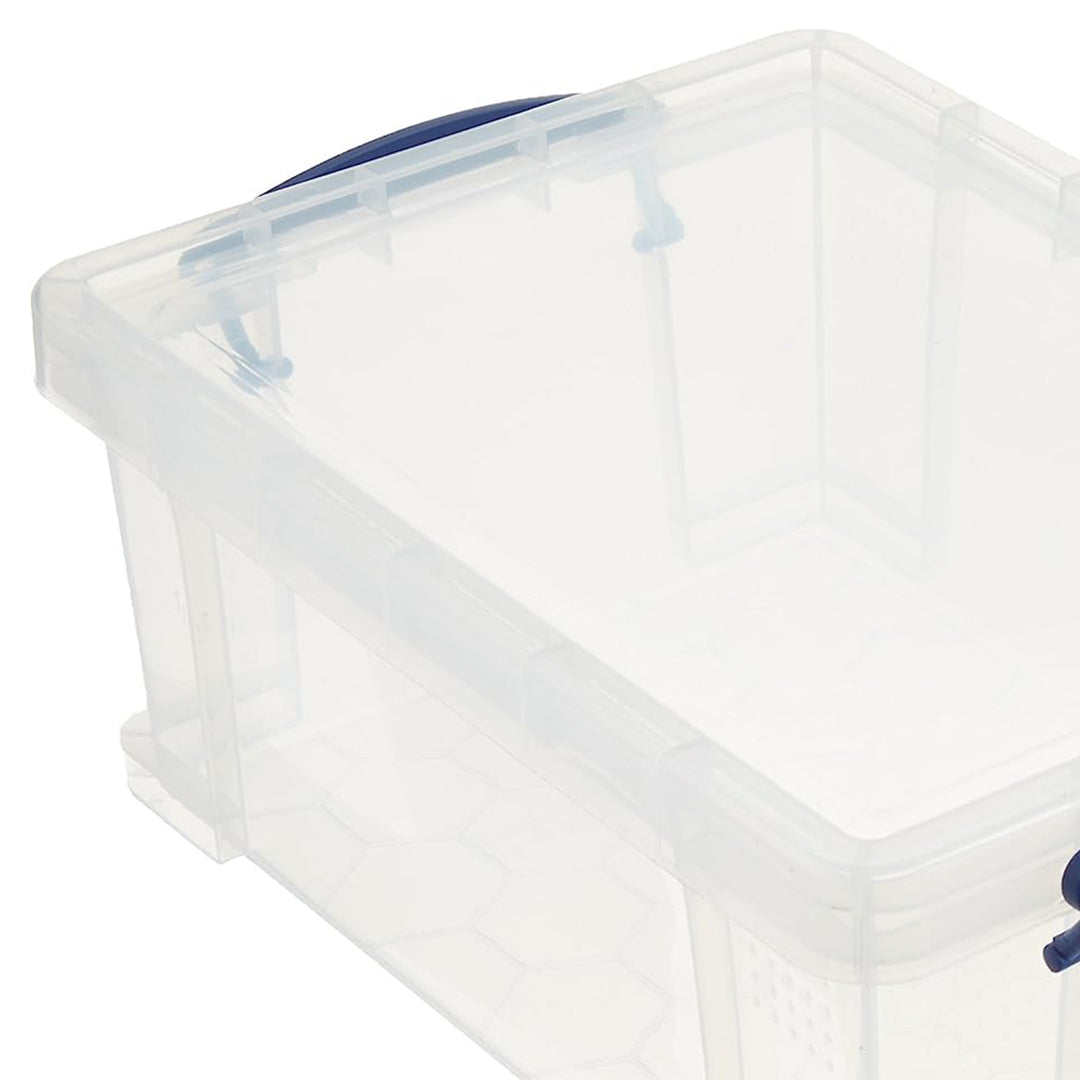 Really Useful Box 9L Storage Container with Snap Lid & Clip Lock Handle (4 Pack)