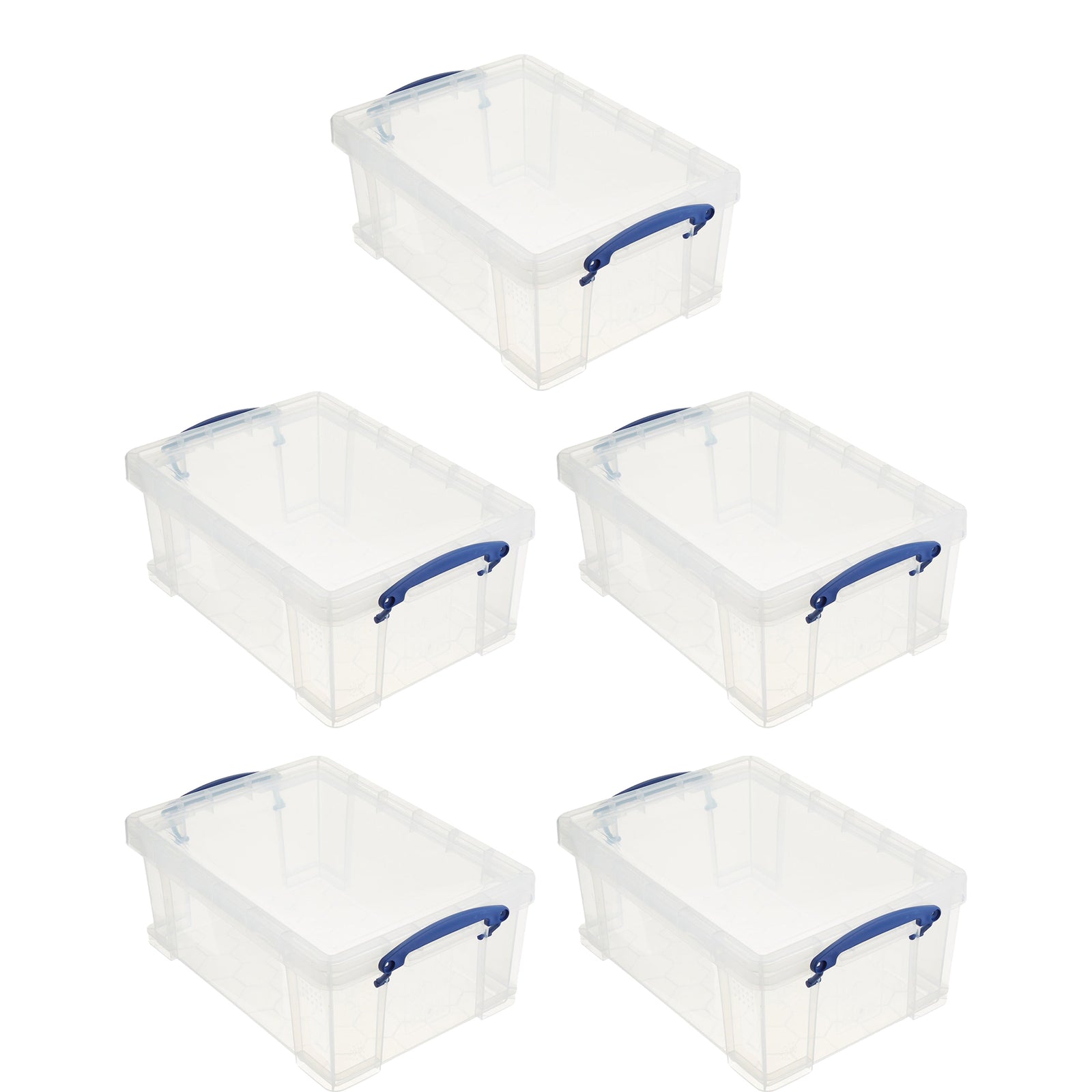 Really Useful Box 9L Storage Container with Snap Lid & Clip Lock Handle (5 Pack) - VMInnovations