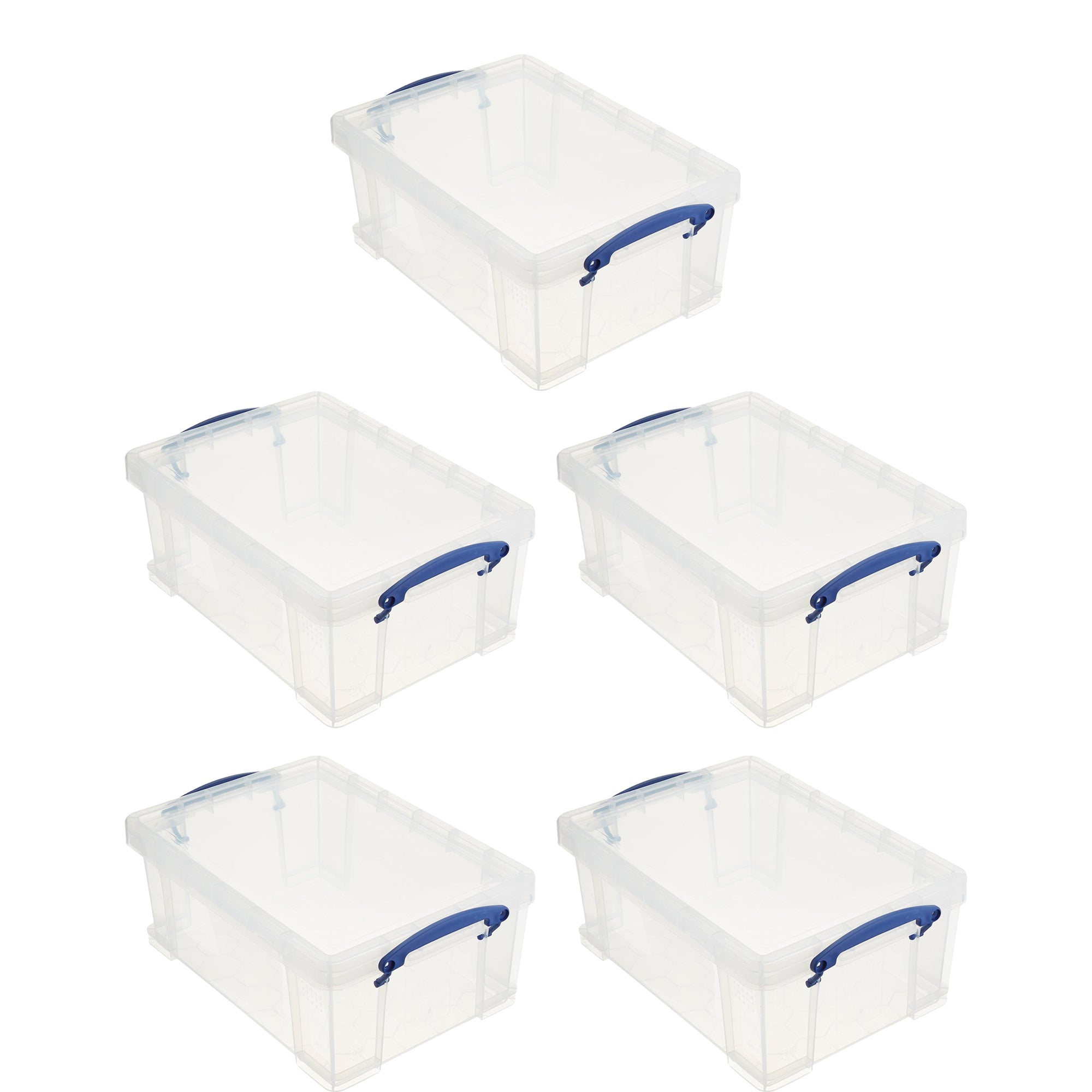 Really Useful Box 9L Storage Container with Snap Lid & Clip Lock Handle (5 Pack) - VMInnovations