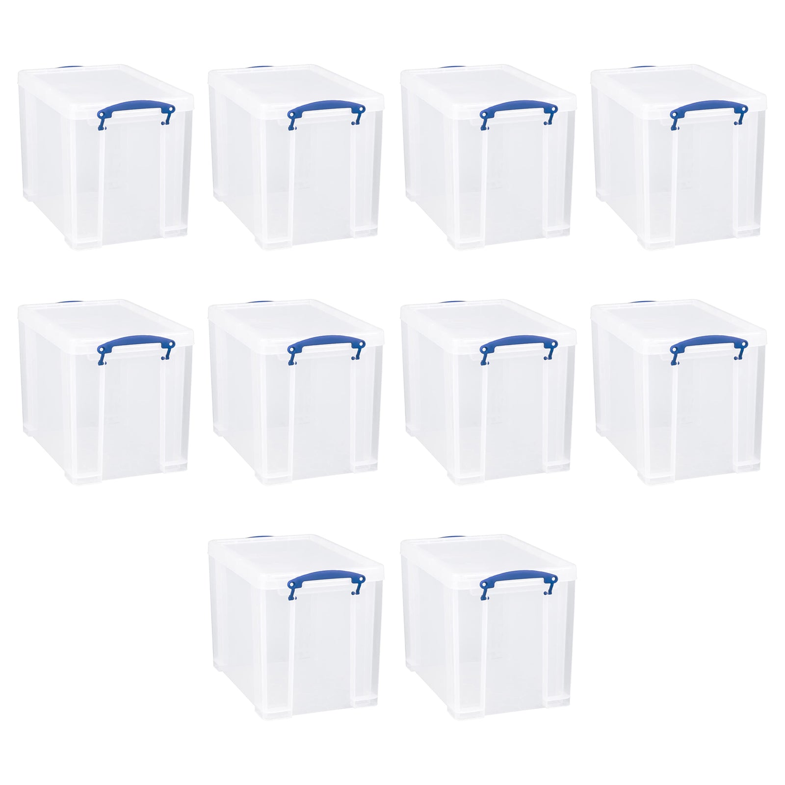 Really Useful Box 19L Storage Container with Lid and Clip Lock Handles (10 Pack) - VMInnovations