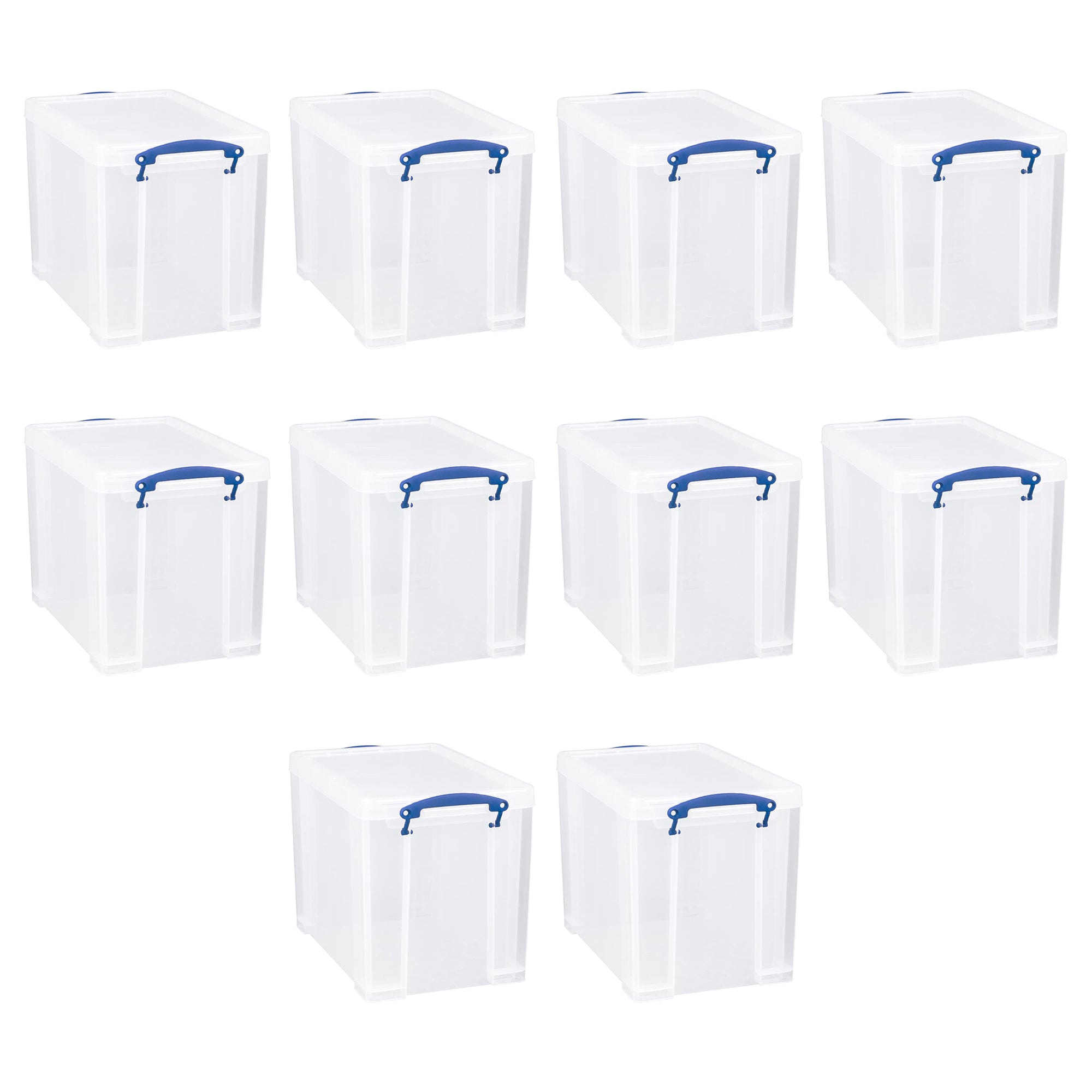 Really Useful Box 19L Storage Container with Lid and Clip Lock Handles (10 Pack) - VMInnovations