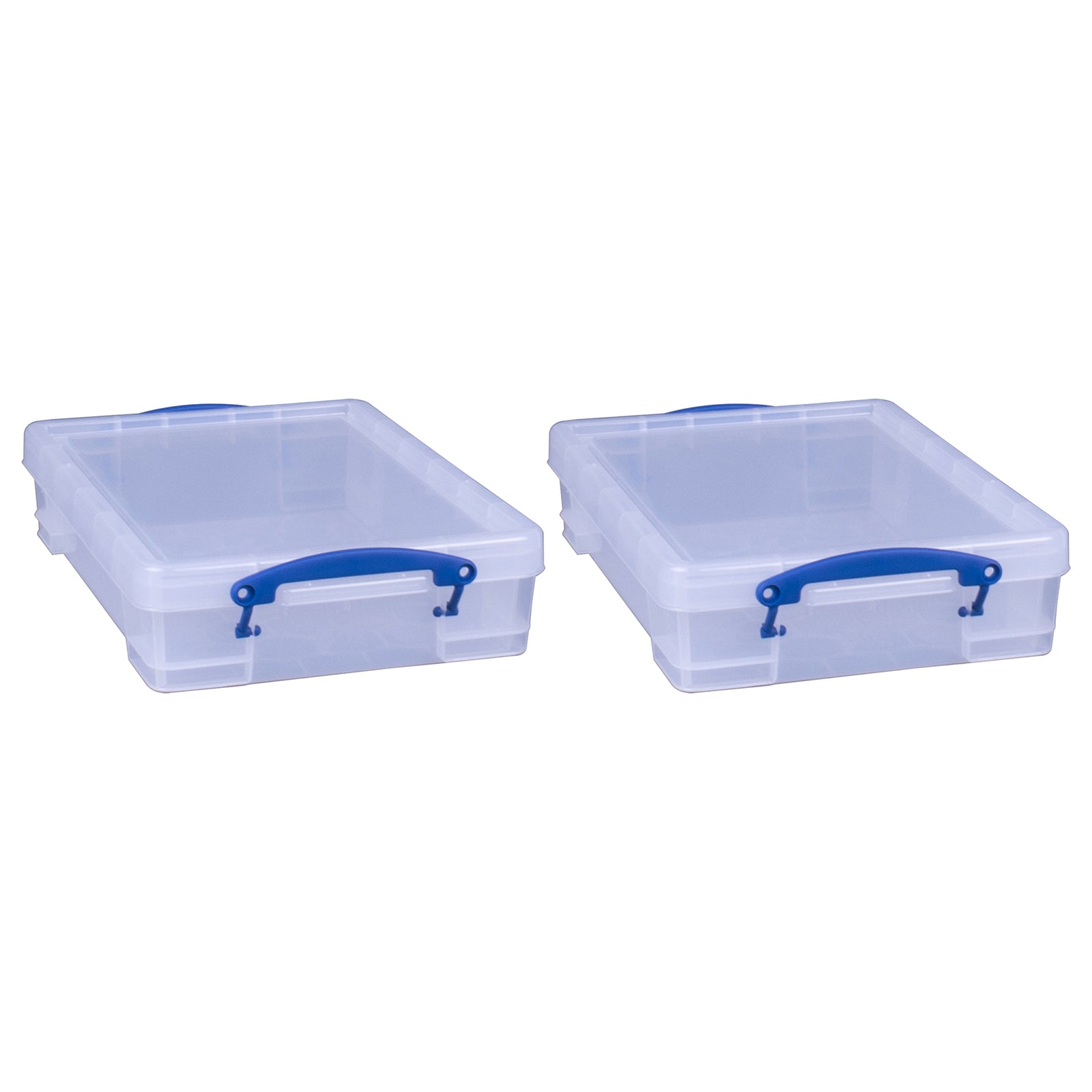 Really Useful Box 4L Storage Container with Lid and Clip Lock Handles, (2 Pack) - VMInnovations