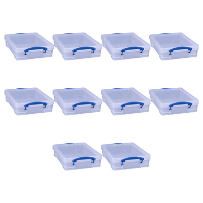 Really Useful Box 4L Storage Container with Lid and Clip Lock Handles, (10 Pack) - VMInnovations