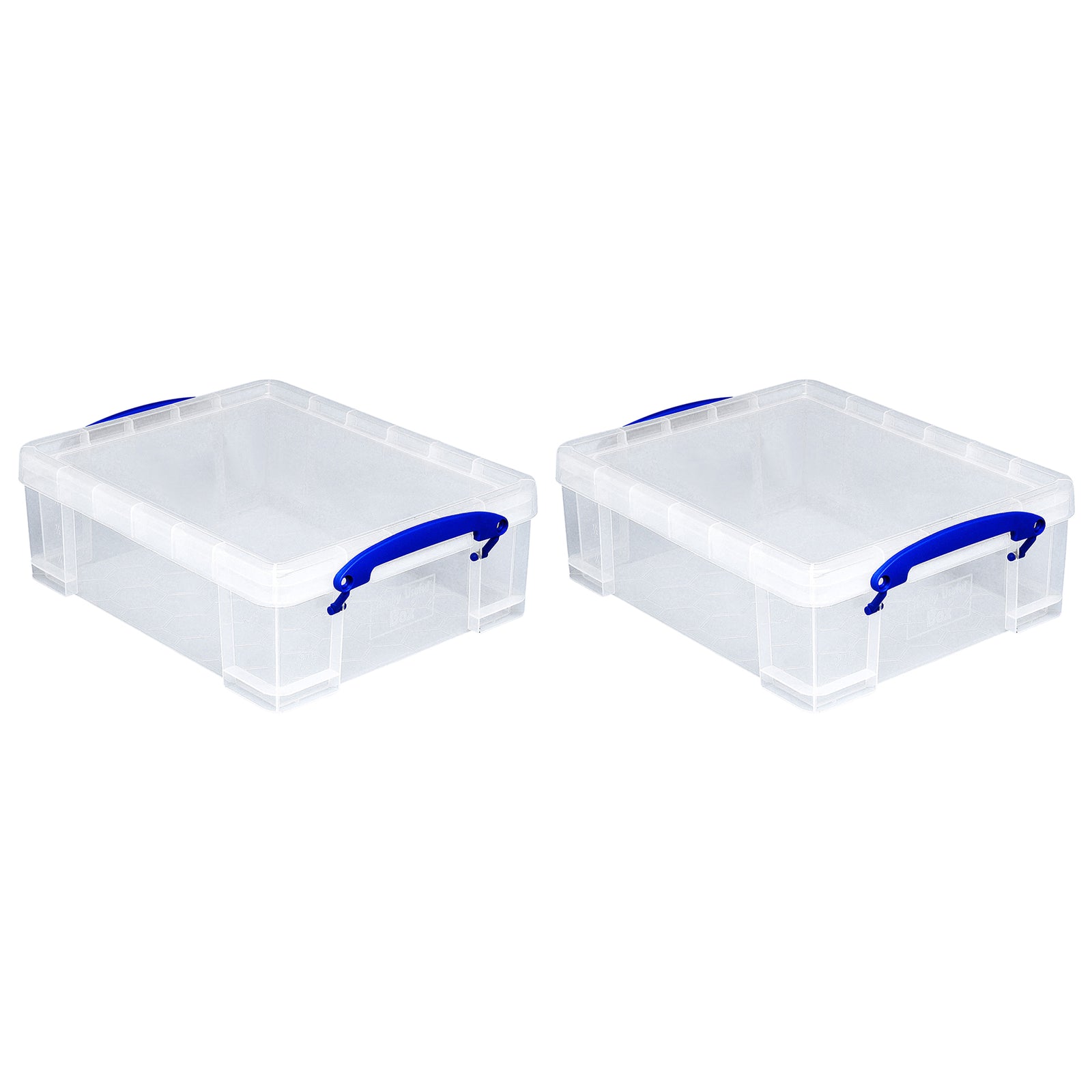 Really Useful Box 8.1L Plastic Storage Container with Clip Lock Handle (2 Pack) - VMInnovations