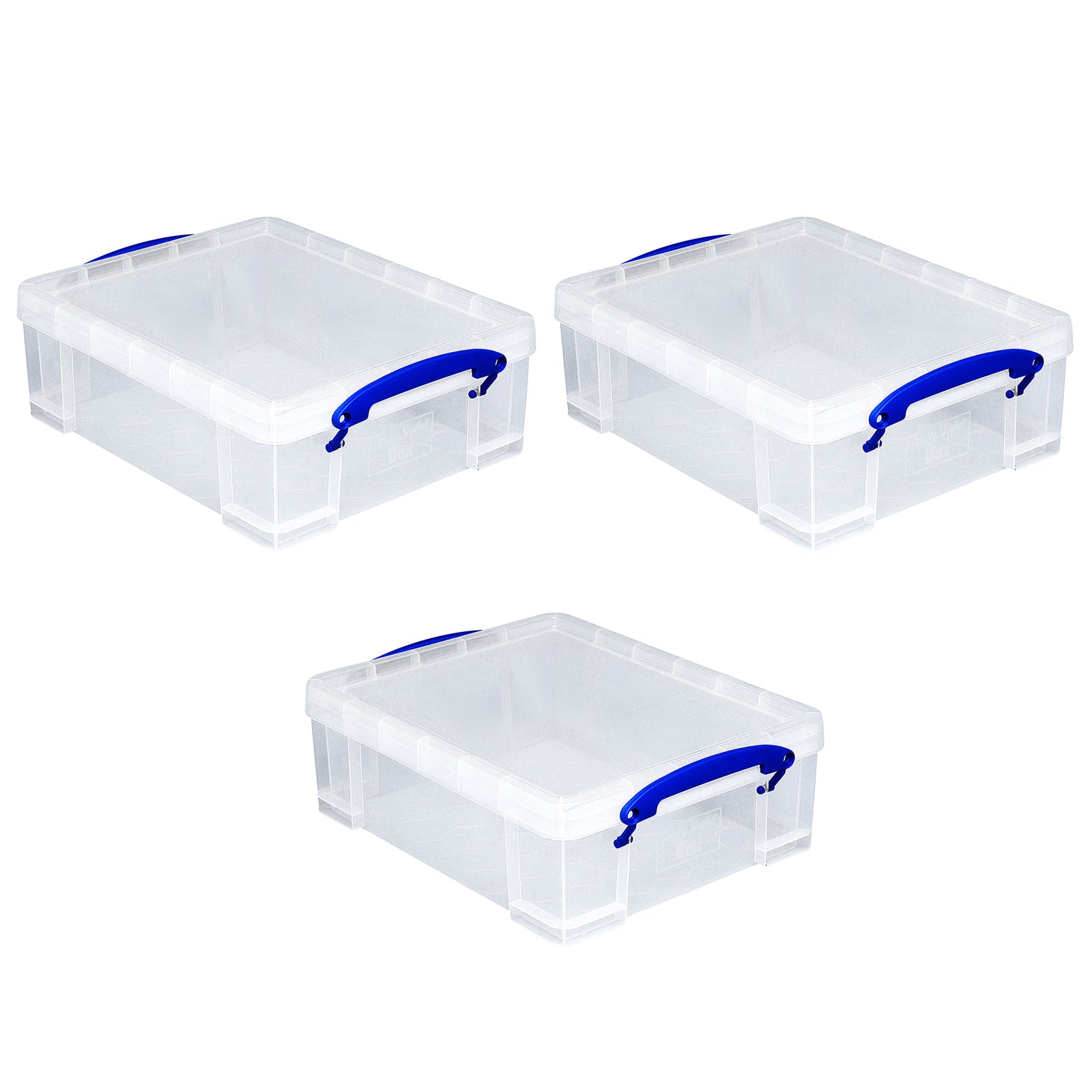 Really Useful Box 8.1L Plastic Storage Container with Clip Lock Handle (3 Pack) - VMInnovations