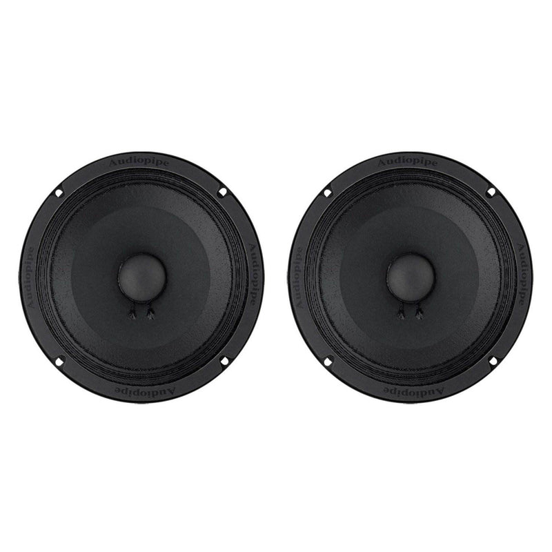 Audiopipe APMB-8SB 250 Watt 8-Inch Low Mid Frequency Car Audio Loudspeaker (2 Pack)