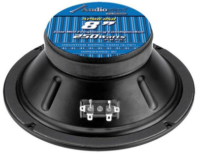 Audiopipe APMB-8SB 250 Watt 8-Inch Low Mid Frequency Car Audio Loudspeaker (2 Pack)