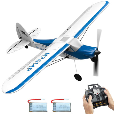 VOLANTEXRC Sport Cub 500 Ready to Fly RC Airplane with Gyro Stabilizer, Blue