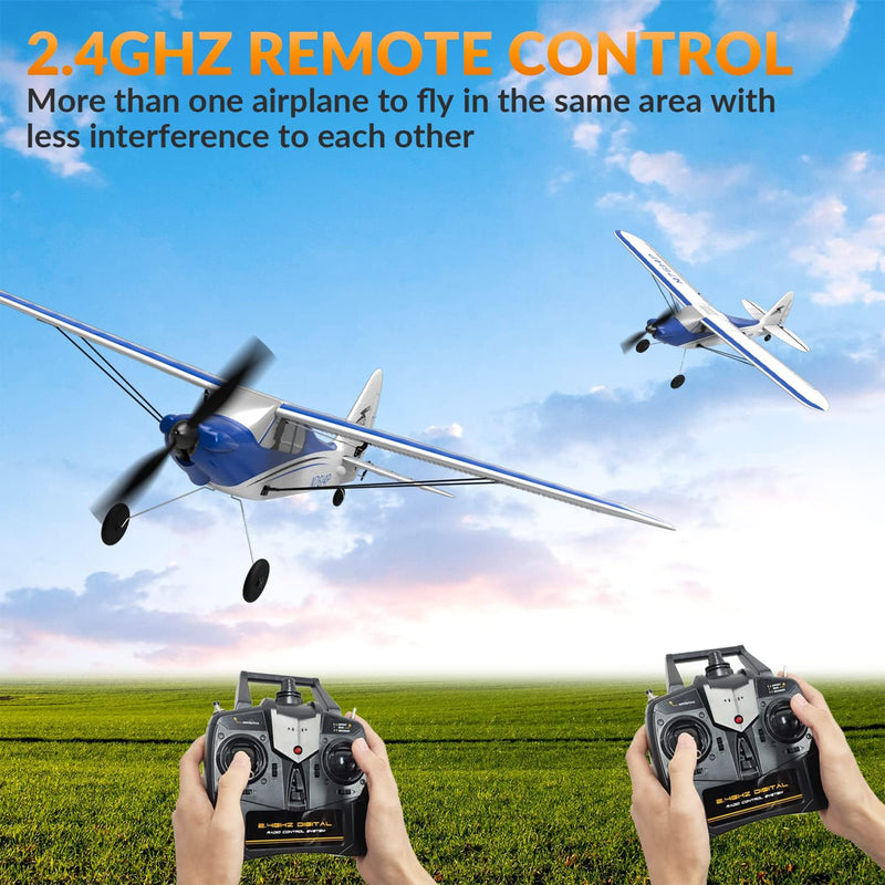 VOLANTEXRC Sport 500 Ready to Fly RC Airplane w/Gyro Stabilizer, Blue(For Parts)