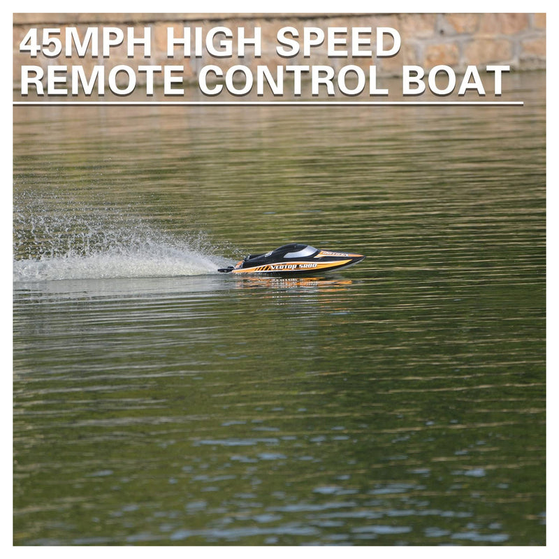 VOLANTEXRC Vector SR80 RTR High Speed Remote Control RC Boat, Black (For Parts)