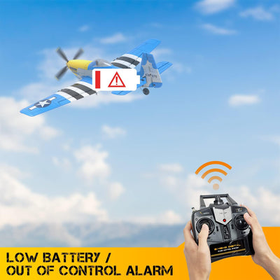 VOLANTEXRC Mustang WWII 4-CH RC Flying Airplane & Xpilot Stabilizer (Open Box) - VMInnovations