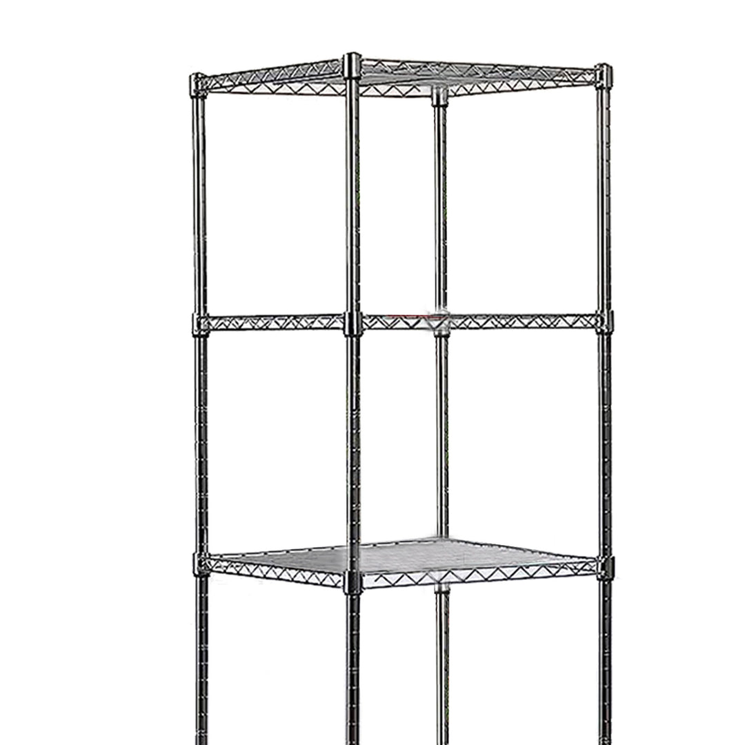 Juggernaut Storage Slim Spacesaver 5 Tier Steel Home Shelving Unit Tower, Chrome