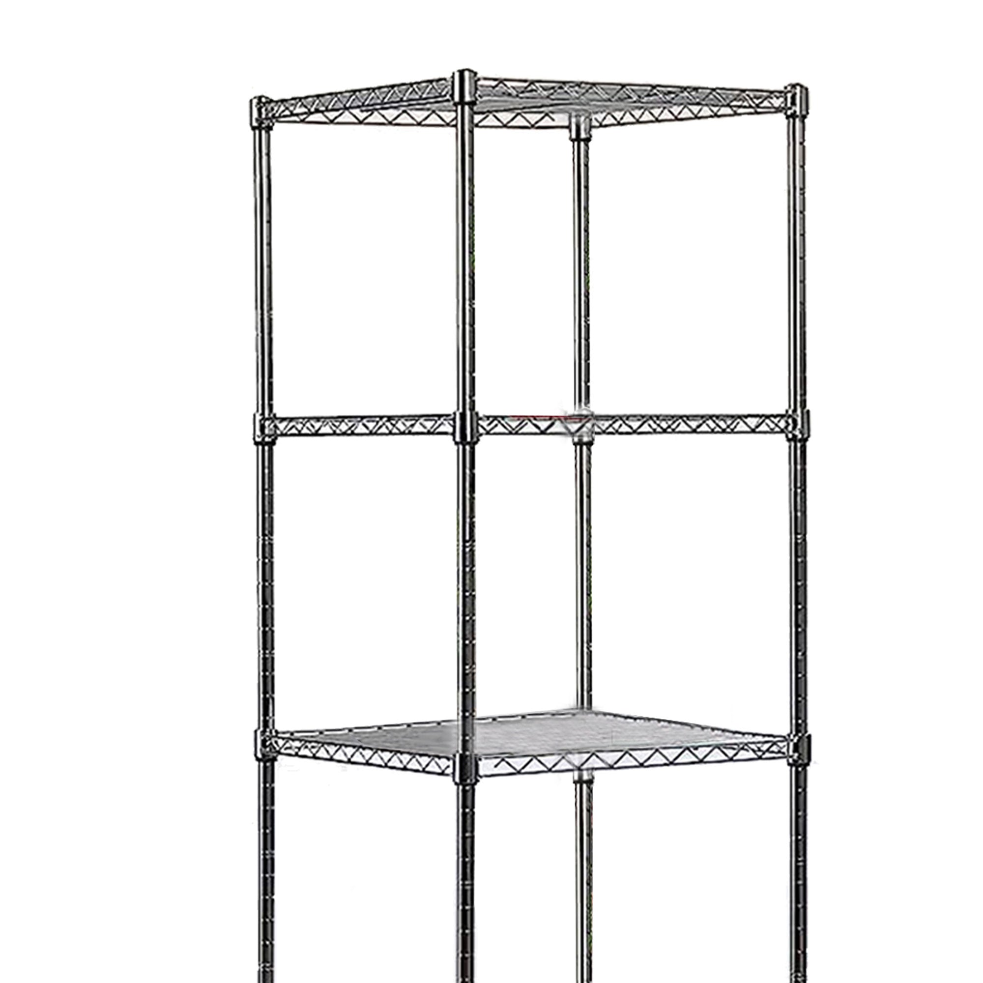 Juggernaut Storage Spacesaver 5 Tier Steel Home Shelving Tower, Chrome(Open Box) - VMInnovations