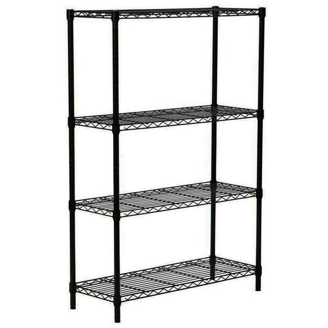 Juggernaut Storage 36" x 54" 4-Tier Freestanding Wire Home Shelving Unit, Black