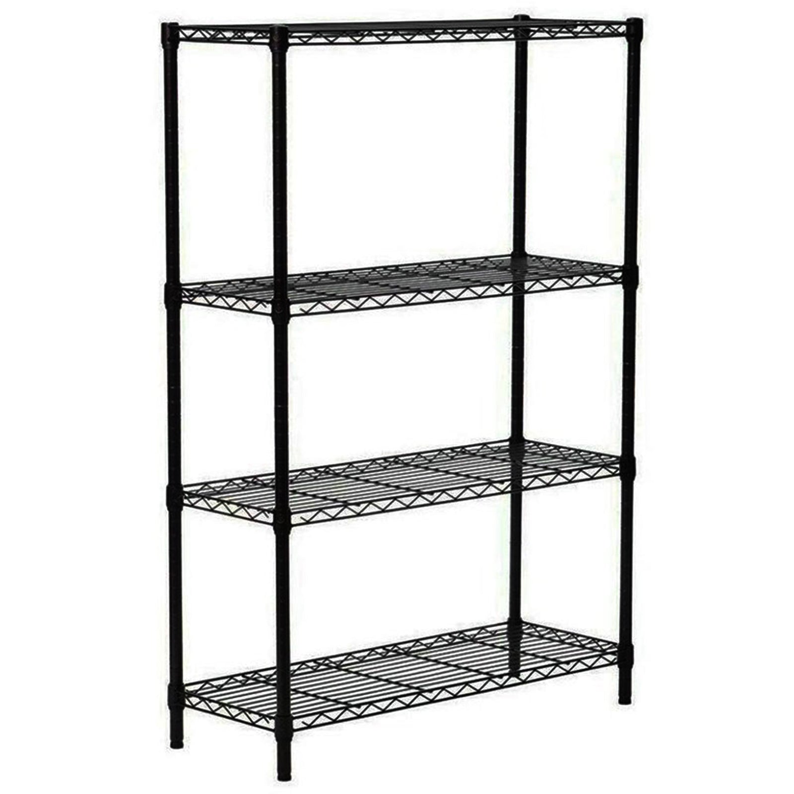Juggernaut Storage 36" x 54" 4-Tier Freestanding Wire Home Shelving Unit, Black - VMInnovations