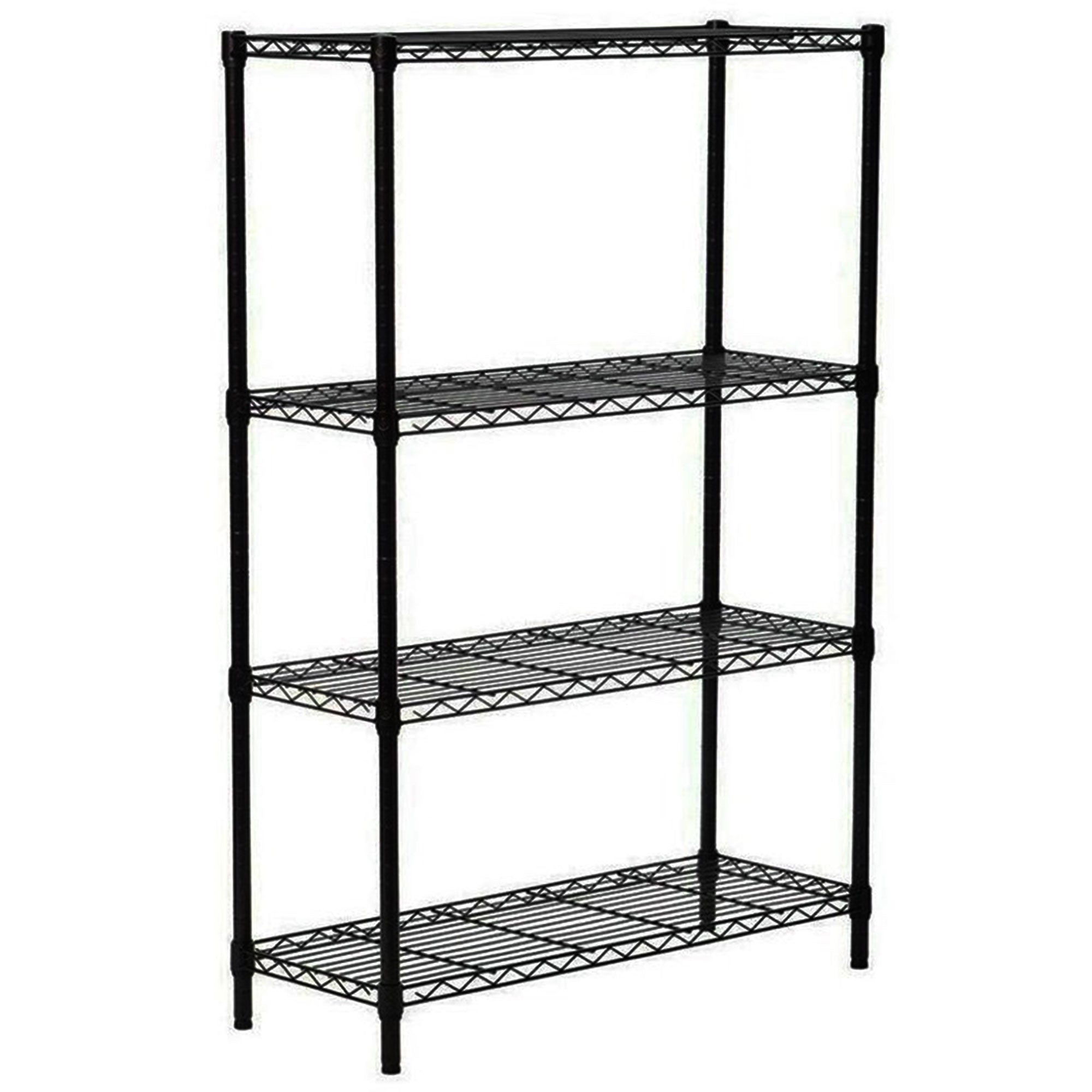 36" x 54" 4-Tier Freestanding Wire Home Shelving Unit, Black (Open Box) - VMInnovations