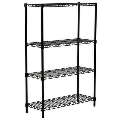 36" x 54" 4-Tier Freestanding Wire Home Shelving Unit, Black (Open Box) - VMInnovations