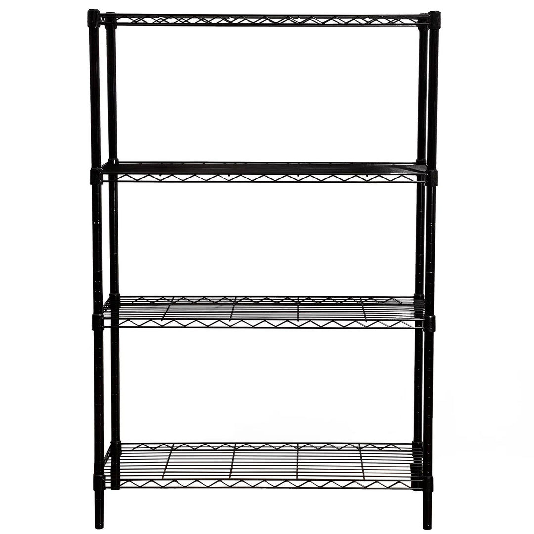 Juggernaut Storage 36" x 54" 4-Tier Freestanding Wire Home Shelving Unit, Black