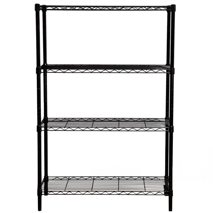 Juggernaut Storage 36" x 54" 4-Tier Freestanding Wire Home Shelving Unit, Black