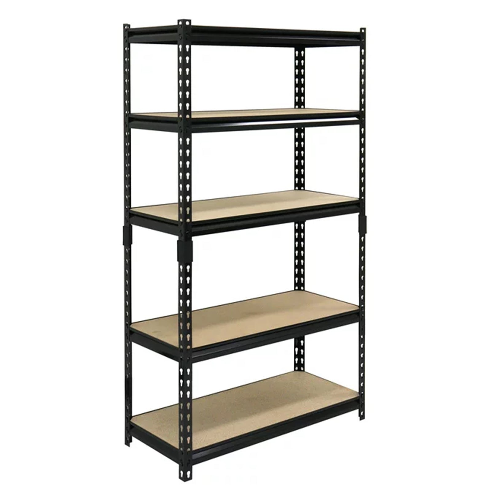 Juggernaut Storage 30" x 60" 5 Shelf Steel Utility Shelving Storage Unit, Black - VMInnovations