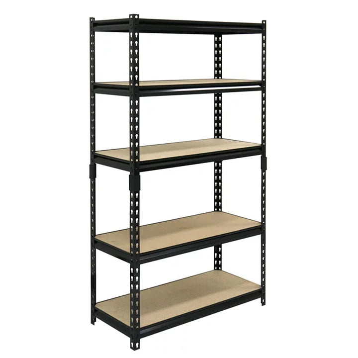 Juggernaut Storage 30" x 60" 5 Shelf Steel Utility Shelving Storage Unit, Black