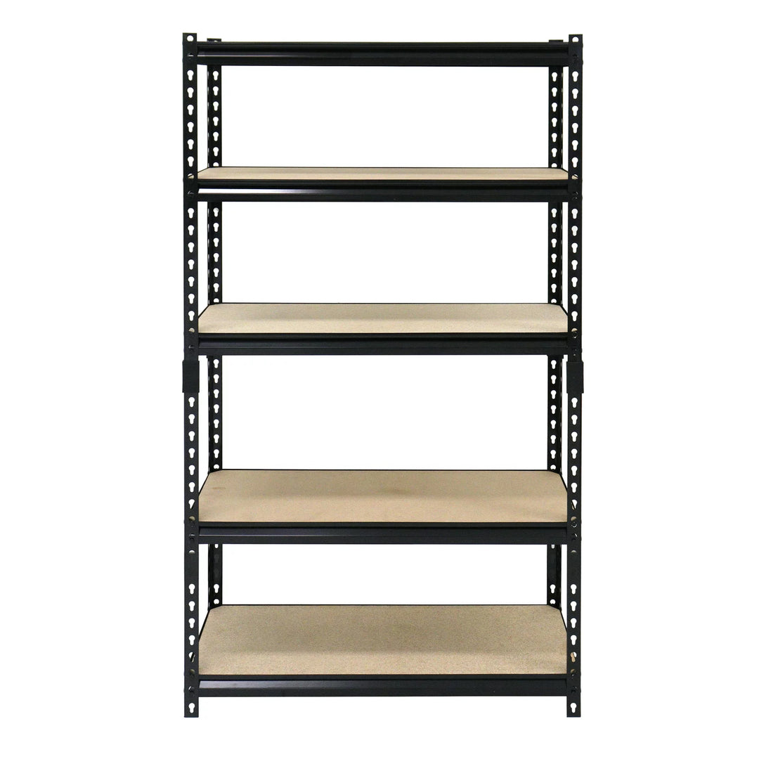 Juggernaut Storage 30" x 60" 5 Shelf Steel Utility Shelving Storage Unit, Black