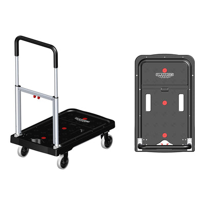 Magna Cart FF 4 Wheel Folding Platform Transport Cart Supports 300 lbs (3 Pack) - VMInnovations