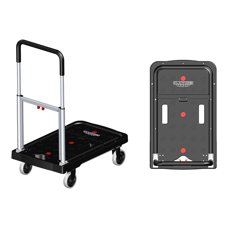 Magna Cart FF 4 Wheel Folding Platform Transport Cart Supports 300 lbs (3 Pack)