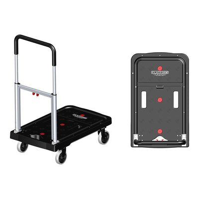 Magna Cart FF 4 Wheel Folding Platform Transport Cart Supports 300 lbs (5 Pack)