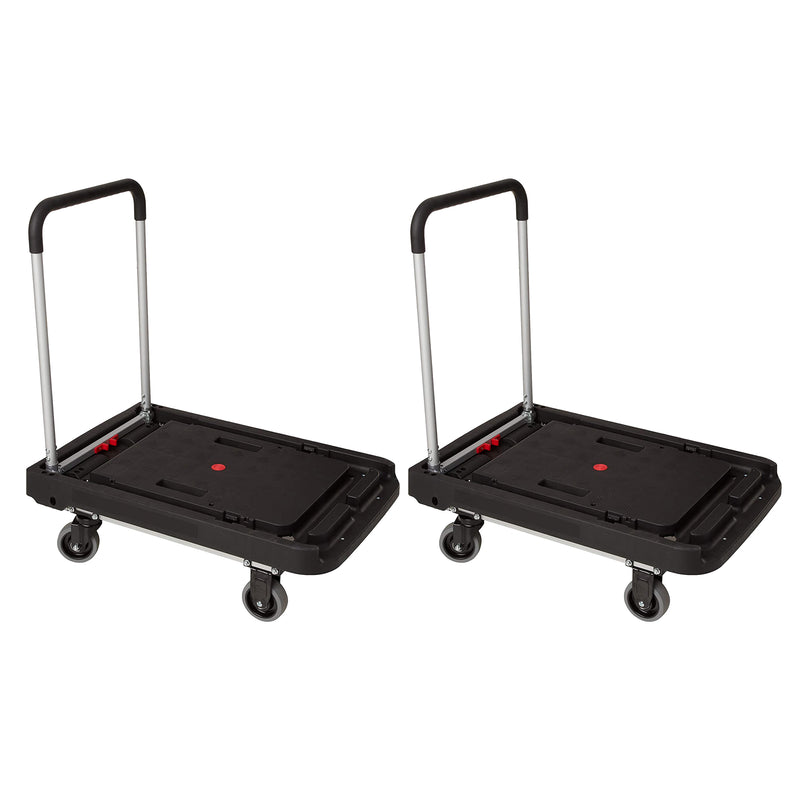 Magna Cart FFXL Folding Platform Transport Cart Dolly, 500lb Capacity (2 Pack)