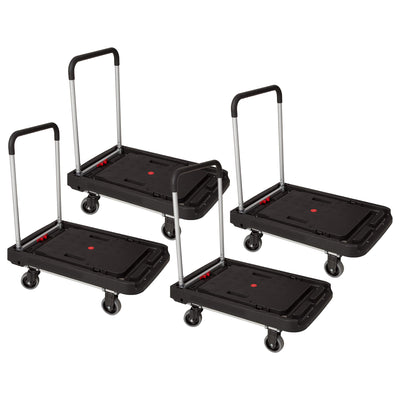 Magna Cart FFXL Folding Platform Transport Cart Dolly, 500lb Capacity (4 Pack) - VMInnovations