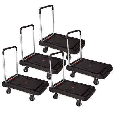 Magna Cart FFXL Folding Platform Transport Cart Dolly, 500lb Capacity (5 Pack) - VMInnovations