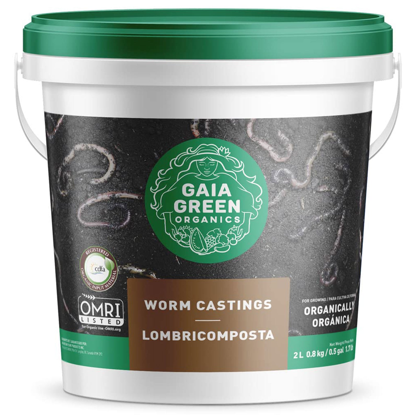 GAIA GREEN 2 Liters All Purpose Worm Castings Powder for Improved Soil Quality - VMInnovations
