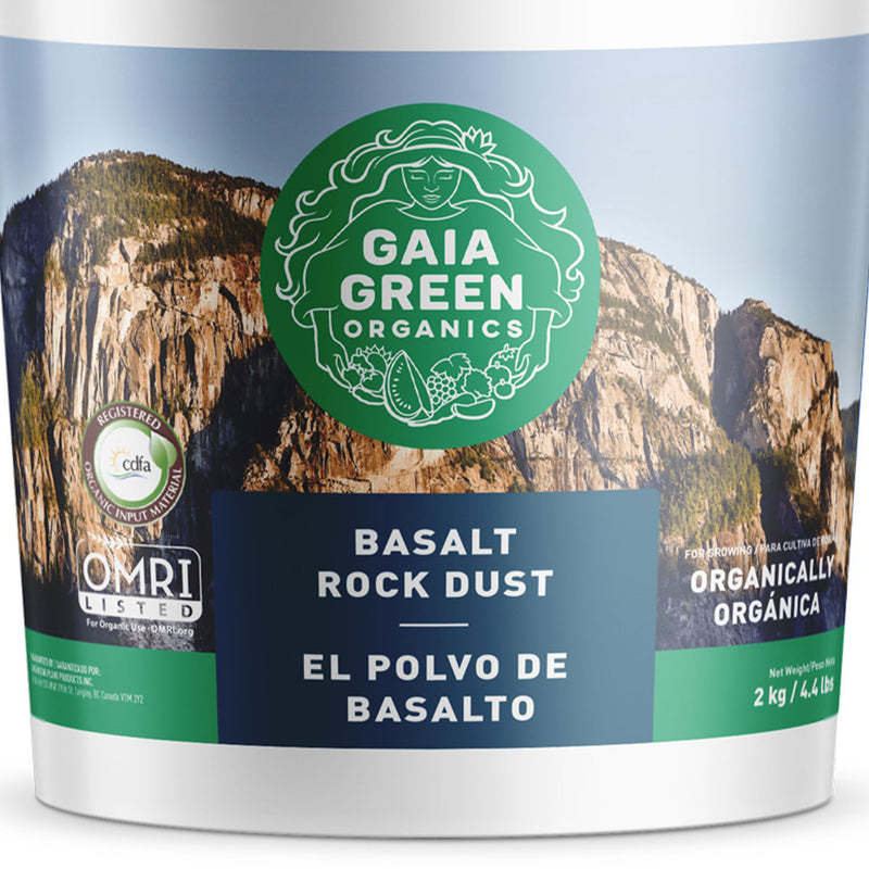 GAIA GREEN Organics Basalt Rock Dust Natural Mineral Soil Plant Supplement, 2 kg