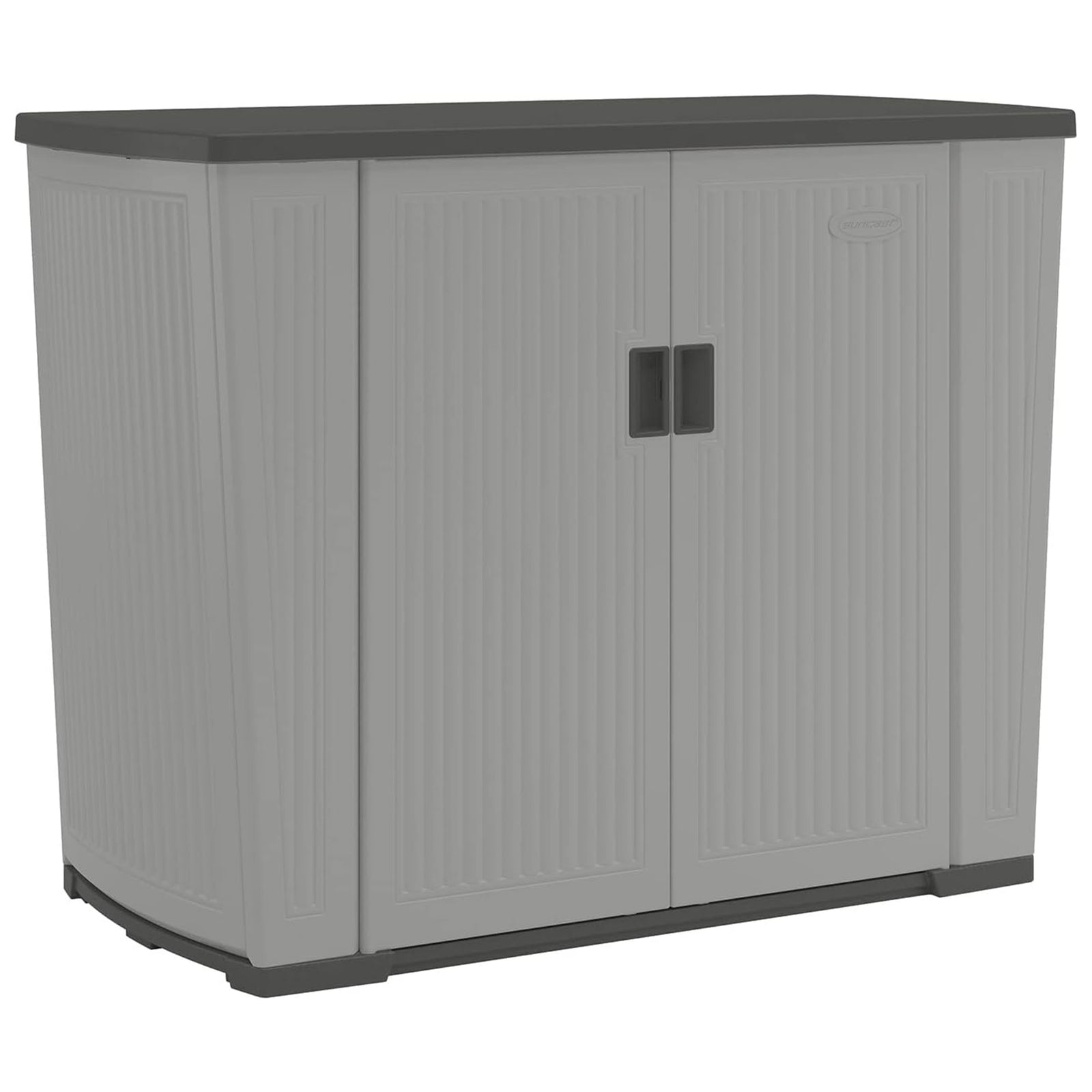 Suncast Backyard Oasis 130 Gallon Outdoor Storage Shed Basic Unit, Dove Gray - VMInnovations