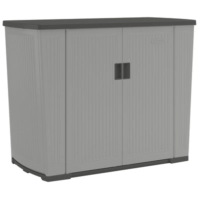 Suncast Backyard Oasis 130 Gallon Outdoor Storage Shed Basic Unit, Dove Gray - VMInnovations