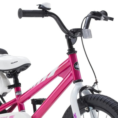 RoyalBaby 5 Kids 12" Bike w/Training Wheels & Water Bottle, Fuchsia (Used) - VMInnovations