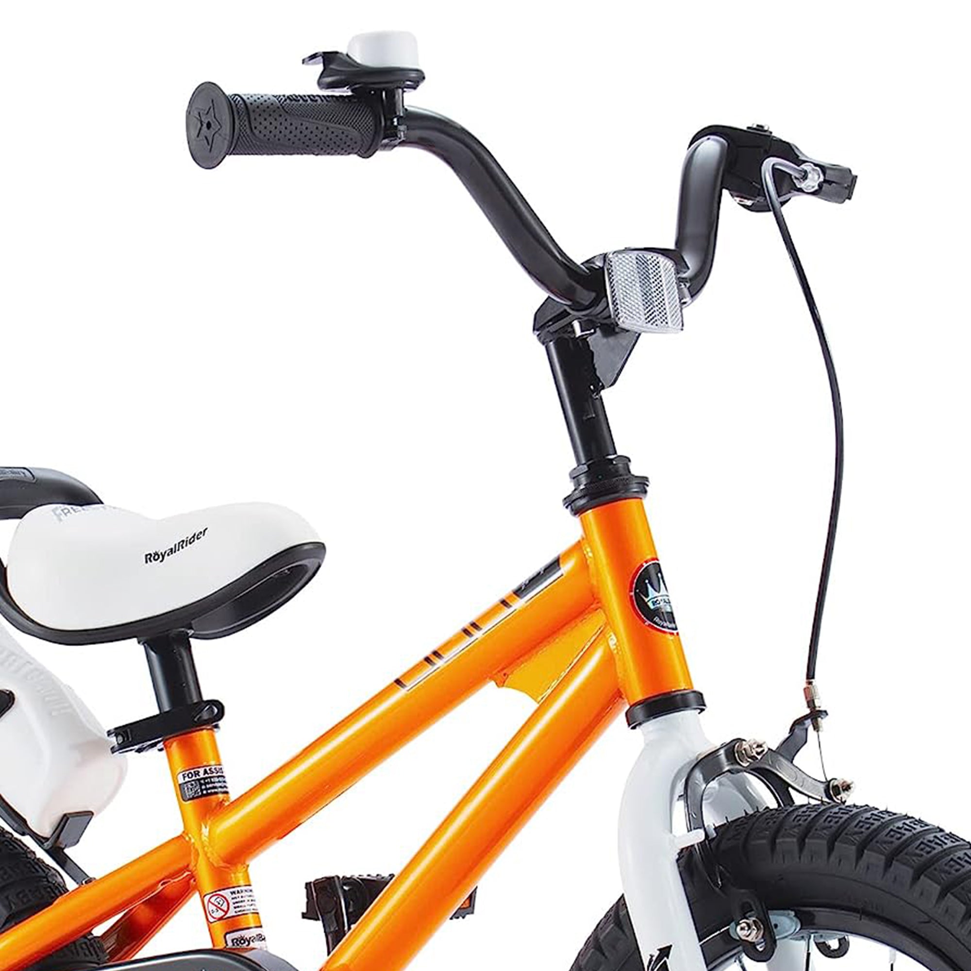 RoyalBaby 14" Kids Bicycle w/Training Wheels & Water Bottle, Orange (Open Box)