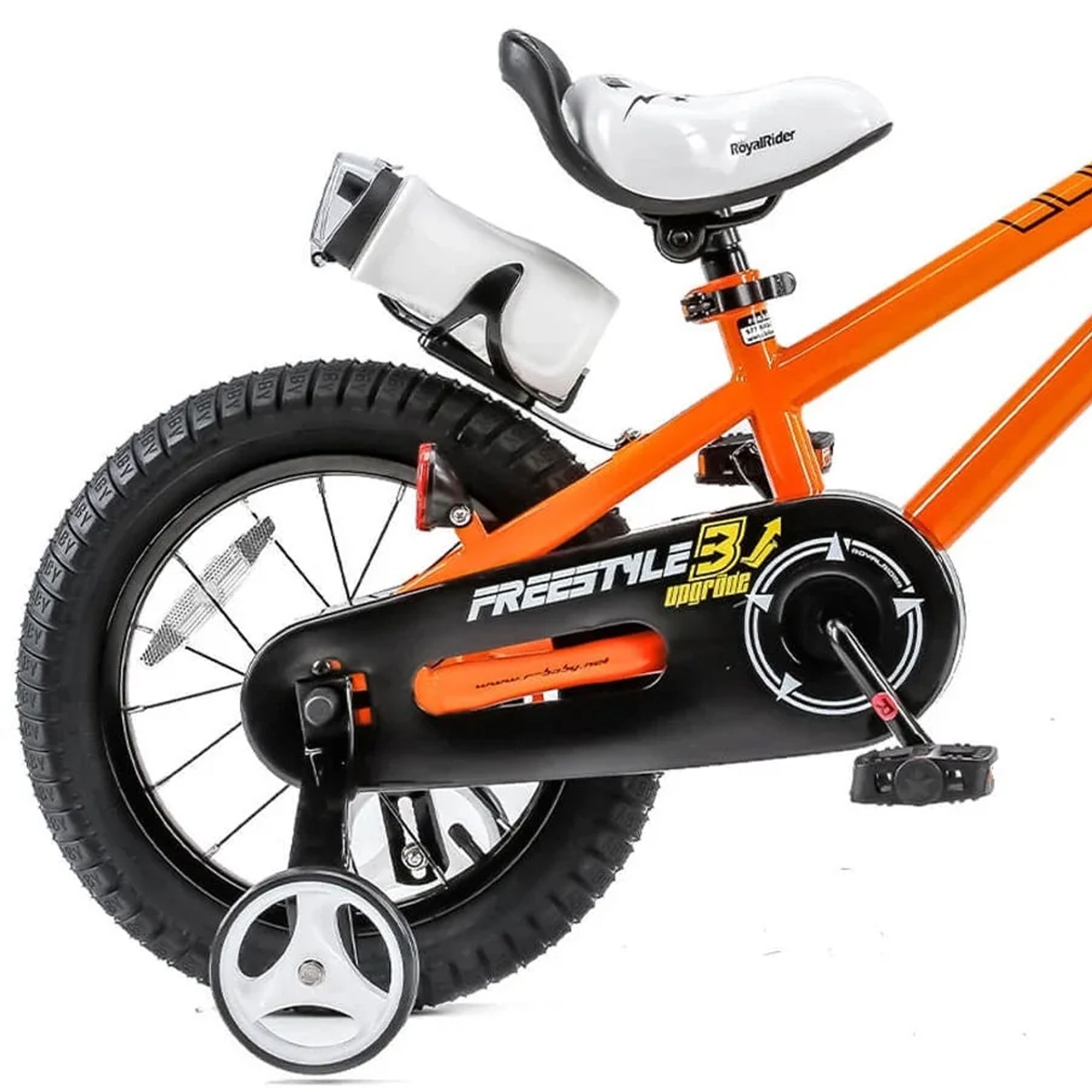 RoyalBaby 14" Kids Bicycle w/Training Wheels & Water Bottle, Orange (Open Box)