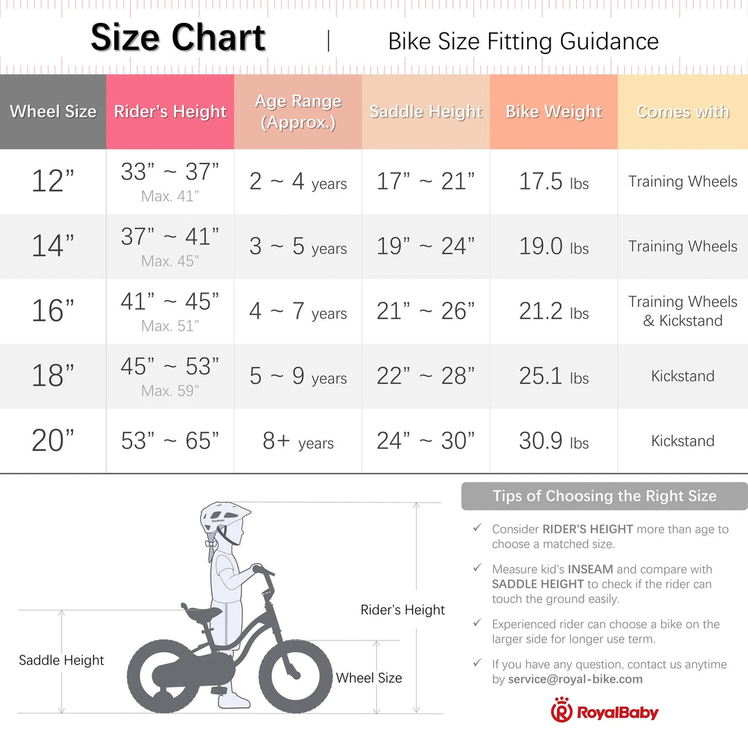 RoyalBaby 18" Kids Bicycle with Basket & Dual Brake Handles, Purple (Open Box)