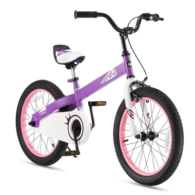 RoyalBaby Cubetube Honey 18 Inch Kids Bicycle w/Kickstand & Reflectors, Purple