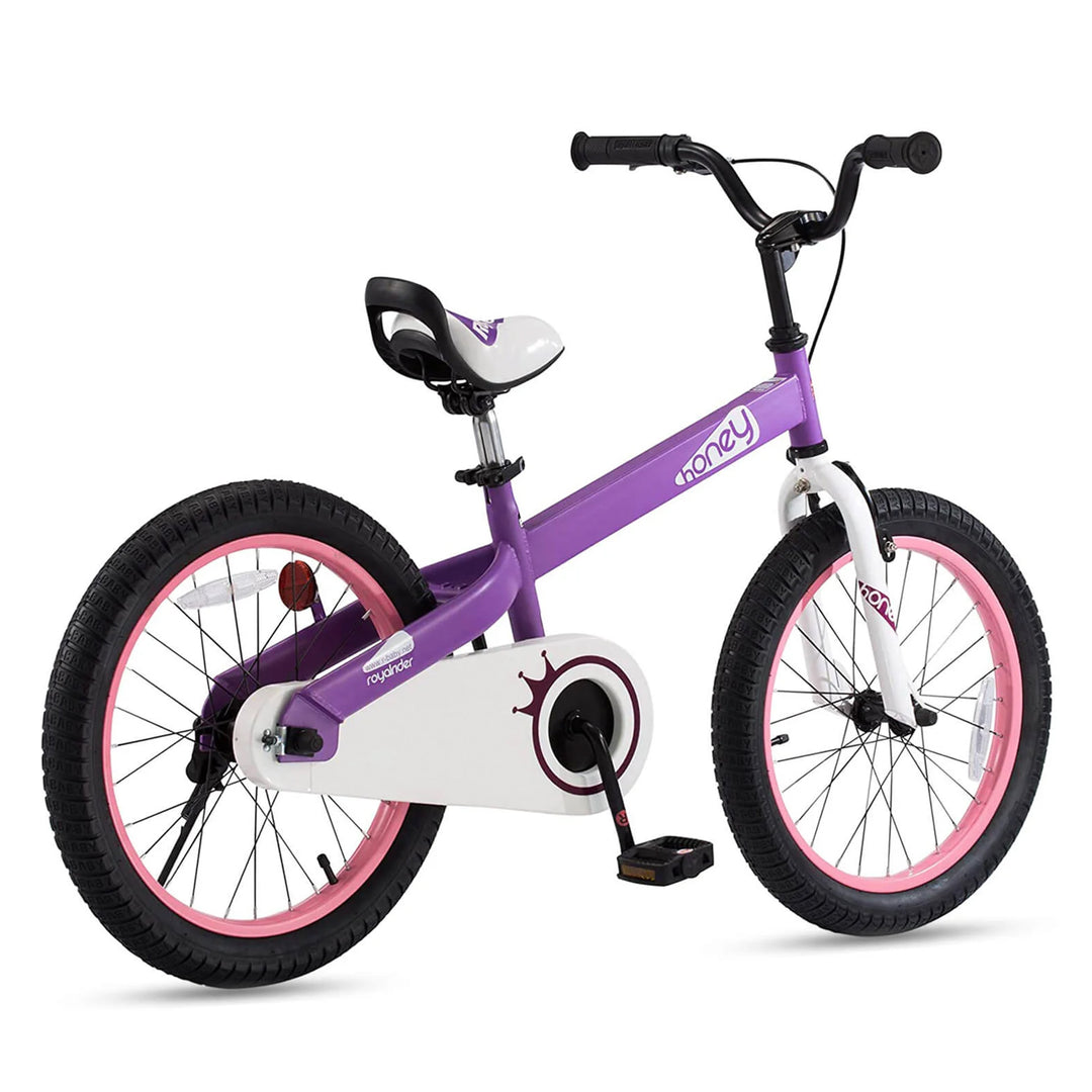 RoyalBaby Cubetube Honey 18" Bicycle w/Kickstand & Reflectors, Purple (Open Box)