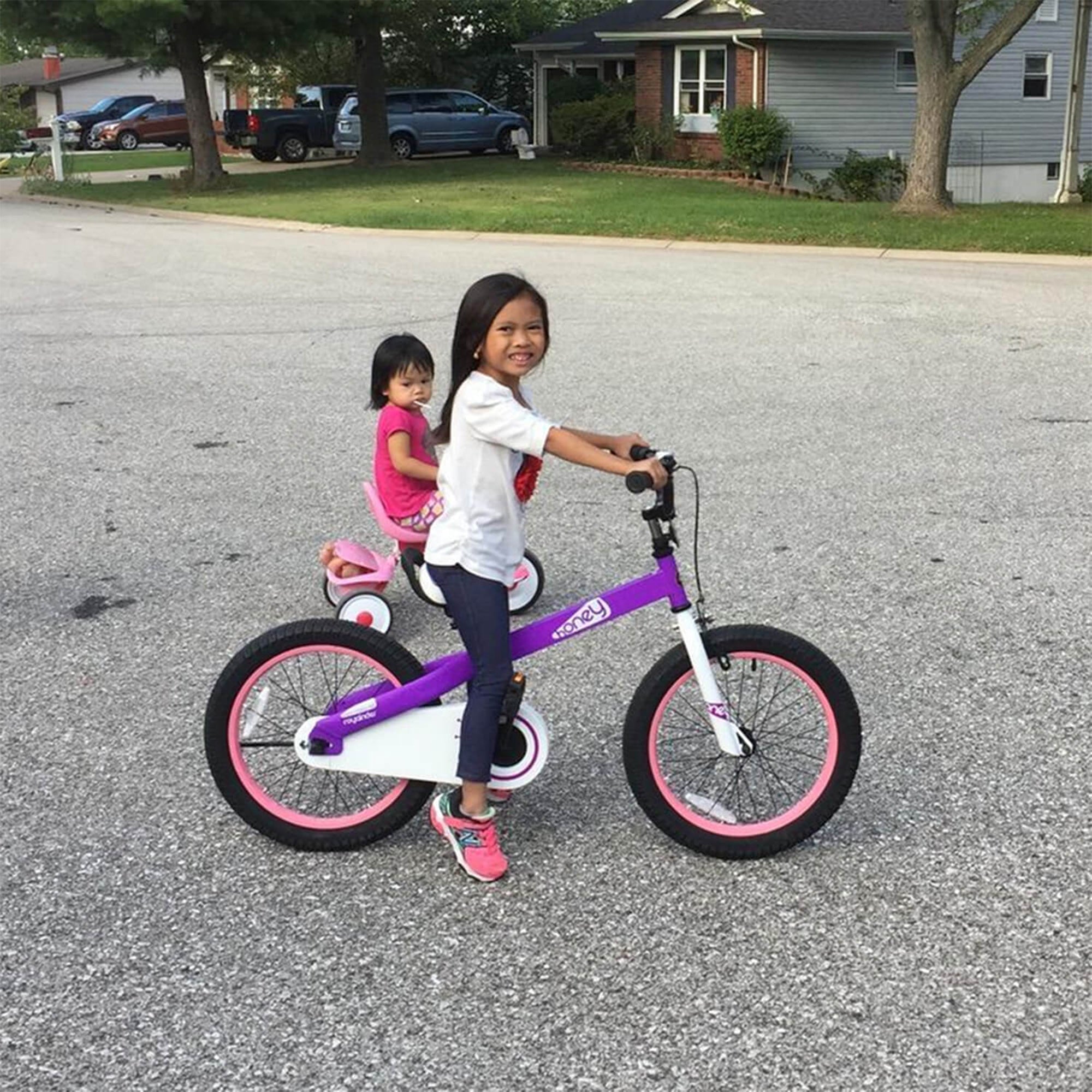 RoyalBaby Cubetube Honey 18" Kids Bicycle w/Kickstand & Reflectors, Purple(Used) - VMInnovations
