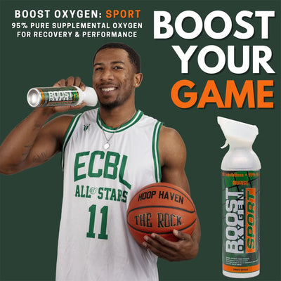Boost Oxygen 10L Canned Supplemental Oxygen with Mouthpiece, Orange (9 Pack)