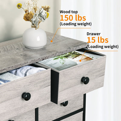 REAHOME 12 Drawer Steel Frame Bedroom Storage Organizer Dresser,Dark Taupe(Used) - VMInnovations