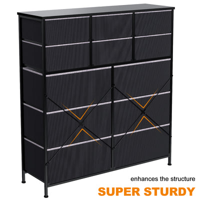 REAHOME 12 Drawer Steel Frame Storage Organizer Dresser, Light Grey (Open Box) - VMInnovations