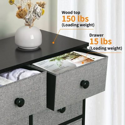 REAHOME 12 Drawer Steel Frame Storage Organizer Dresser, Light Grey (Open Box) - VMInnovations