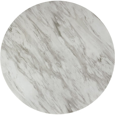 New Classic Furniture Celeste 42" Faux Marble Round Table, & 4 Chair Set, Gray - VMInnovations
