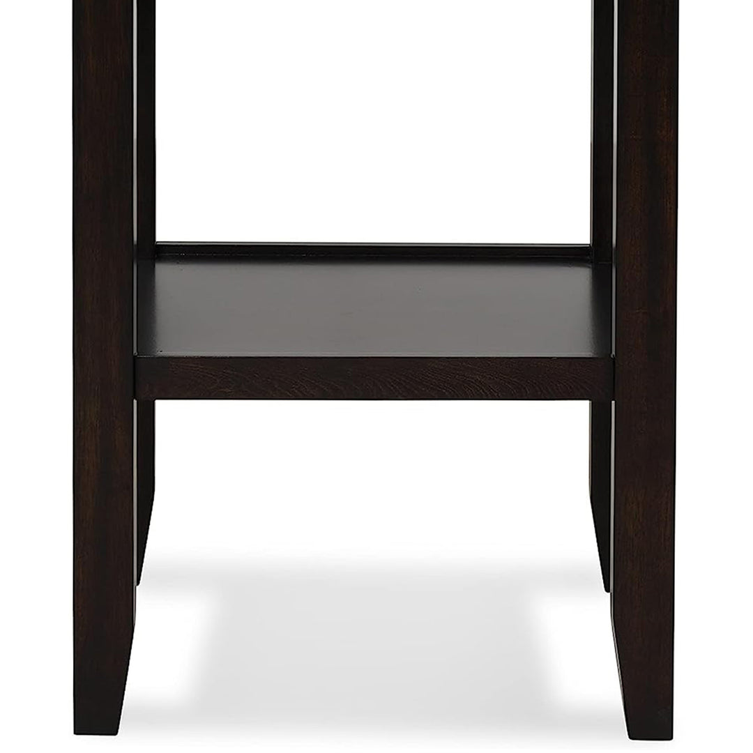 New Classic Furniture Celeste 42 Inch Faux Marble Round Counter Table, Espresso - VMInnovations